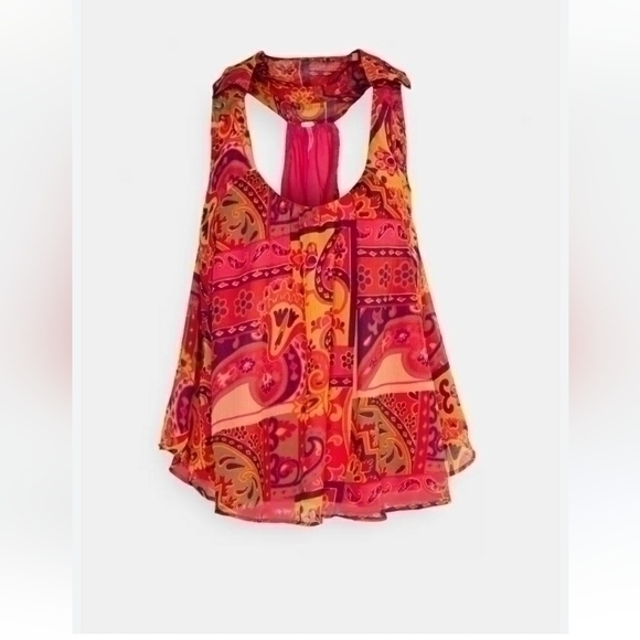Free People Tops - Free People Racerback Red Casual Top Size S